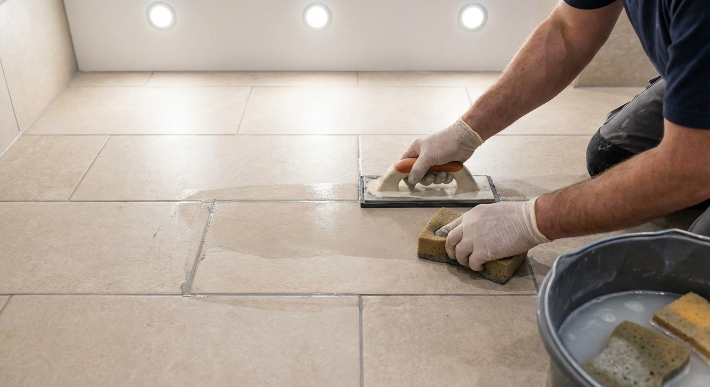 Затирка швов на плиточном полу