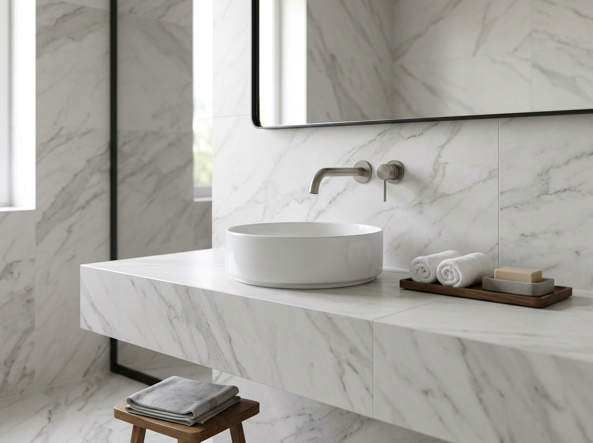 Marmorikuvioinen laattapinta