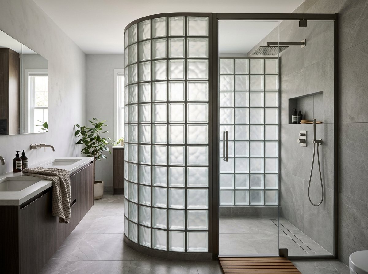 Klaasplokkidest dušisein