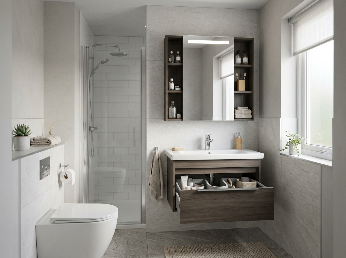 Seinapealne vannitoamööbel