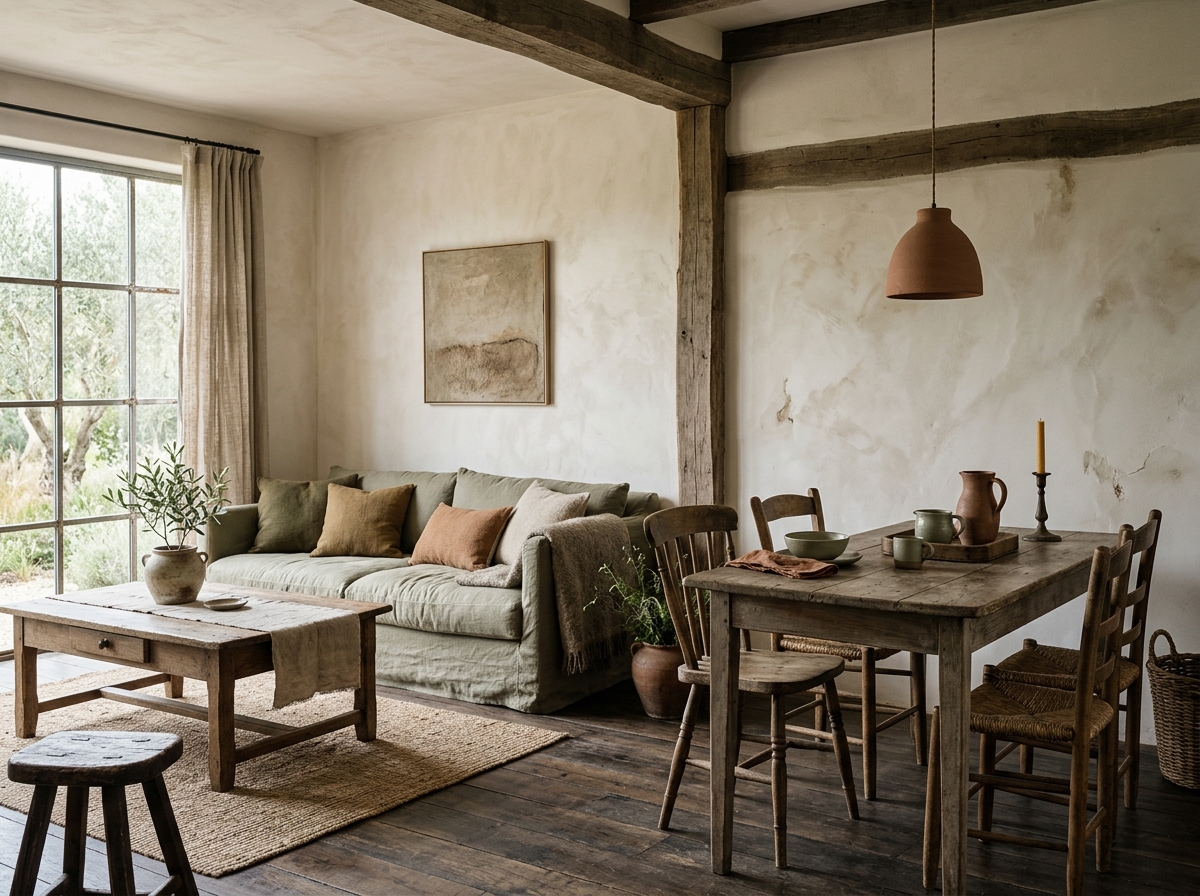 Wabi-sabi-henkinen oleskelutila