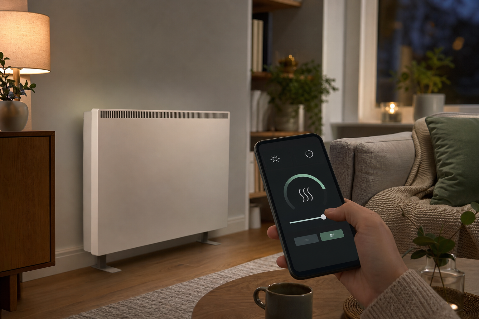 Smart storage heater in a home setting