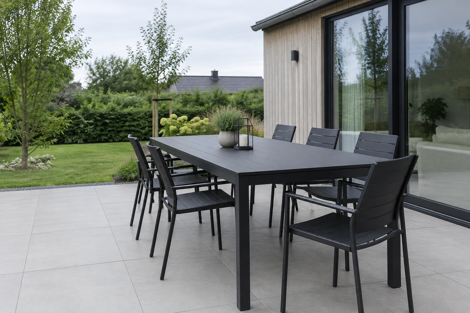Alumiiniumist aiamööbel terrassil